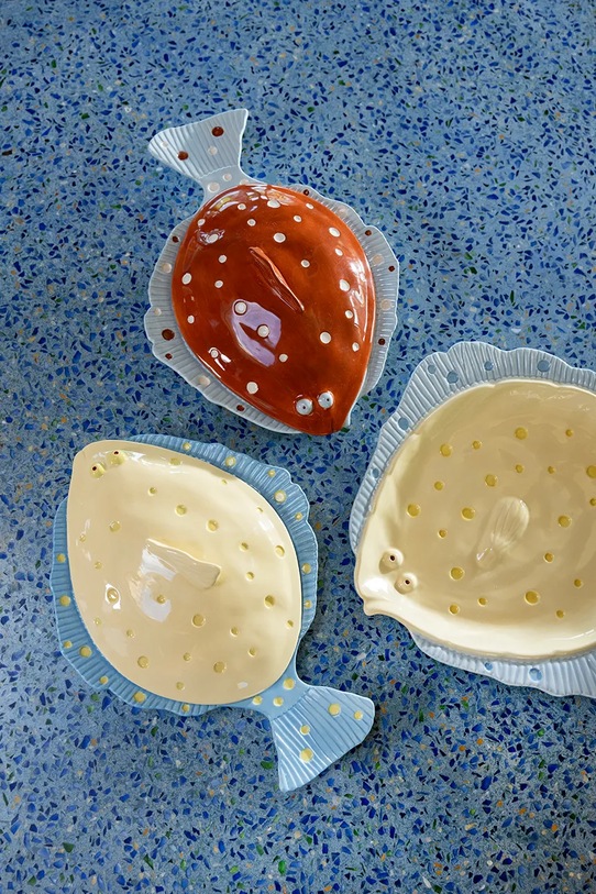 &k amsterdam półmisek do serwowania z kamionki 37 x 29,5 x 3 cm multicolor 2846.01