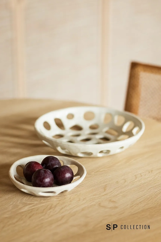 Kuchyňa a bar S|P Collection misa na ovocie z kameniny 20,5 x 4 cm 803667 béžová