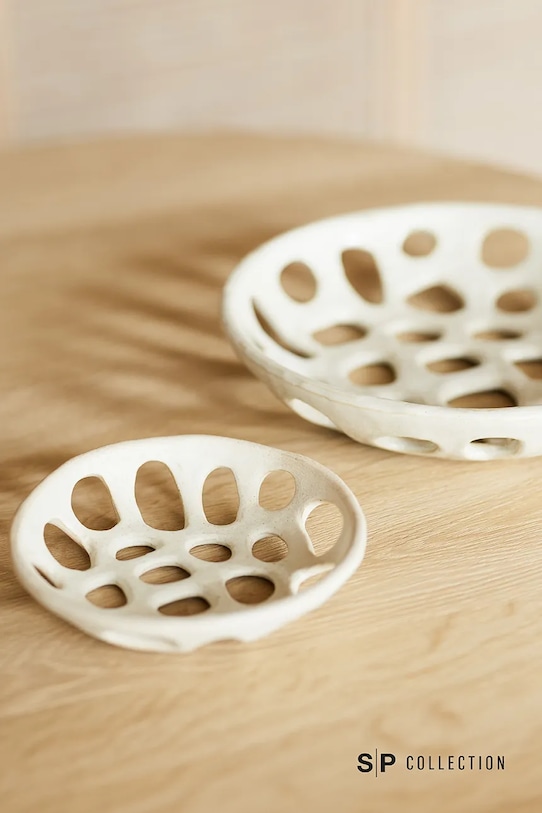 S|P Collection misa na ovocie z kameniny 20,5 x 4 cm 803667 béžová