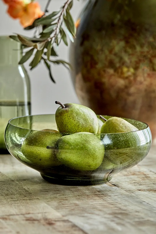 House Doctor misa na owoce ze szkła barwionego 10 x 24,5 cm 262681017 zielony AA00