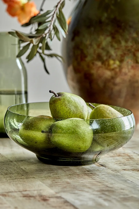 House Doctor misa na owoce ze szkła barwionego 10 x 24,5 cm 262681017 zielony AA00