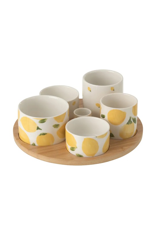 J-Line zestaw miseczek do serwowania z ceramiki szkliwionej multicolor 63760