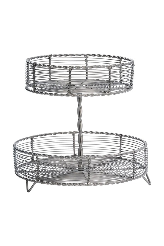 Madam Stoltz etażerka z żelaza 25 x 23 cm szary 37542ST