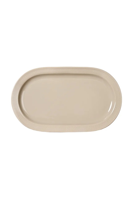 Sagaform talerz do serwowania z porcelany szkliwionej 34 x 20 x 2,5 cm beżowy 5018725