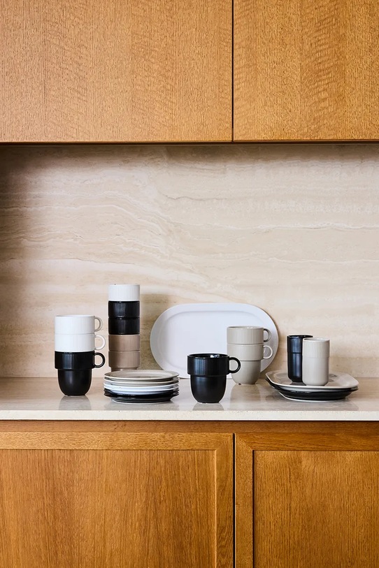 Kuchnia i bar Sagaform talerz do serwowania z porcelany 34 x 20 x 2,5 cm 5018726 czarny