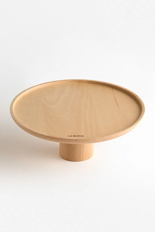 Bucătărie și bar La Mania platou cu picior cu abajur din lemn de fag 27 x 27,5 cm 5905549447109 maro