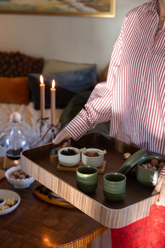 Kuchyň a bar Sagaform tác pro servírování z ořechového dřeva 55 x 40 x 6 cm 5018667 hnědá