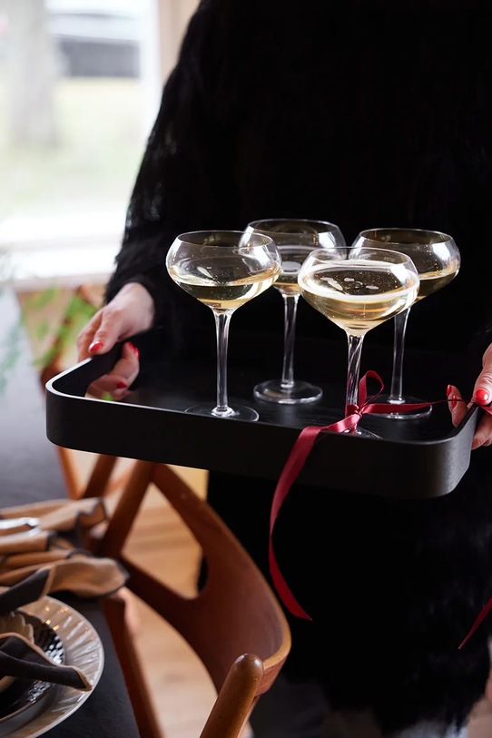 Kuchnia i bar Sagaform taca z drewna dębowego 35 x 28 x 4,5 cm 5018521 czarny