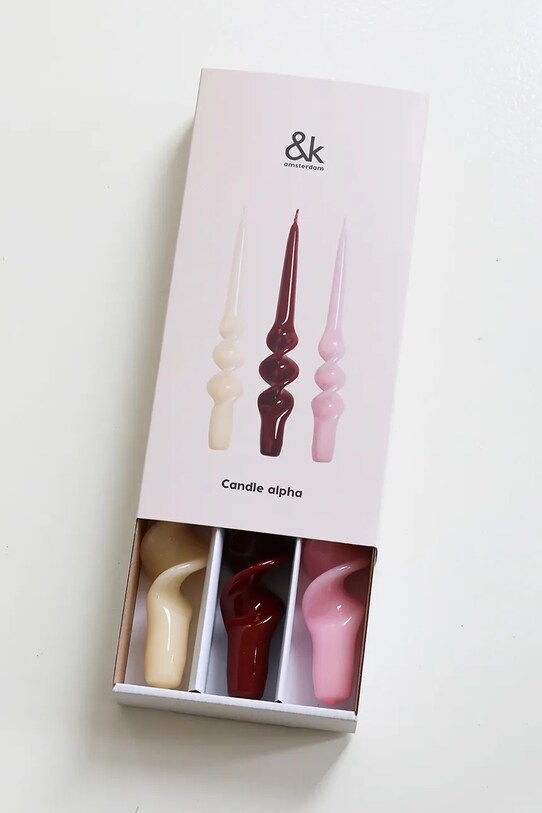Набір свічок &k amsterdam alpha reds set 3-pack 1095.02 барвистий AA00