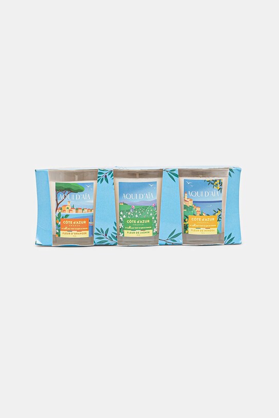 Aqui d'Aia set de lumânări parfumate Candles x Côte 3 x 75 g 3-pack multicolor 242607505005000