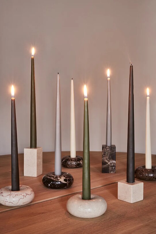 Σετ κεριών OYOY Fukai Candles L 2-pack L301384 καφέ AA00