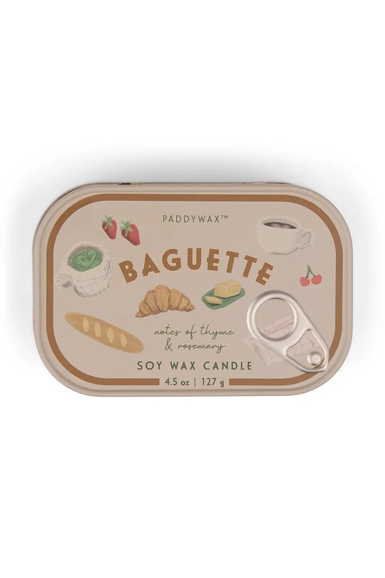 Домашнє SPA Соєва свічка Paddywax Baguette Printed Tin, Rosemary Thyme127 g BIS0402EU барвистий