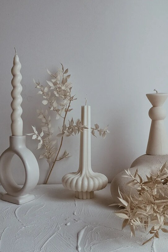 Home SPA Ozdobná sviečka Temida Vase 250 g 5908451651039 béžová
