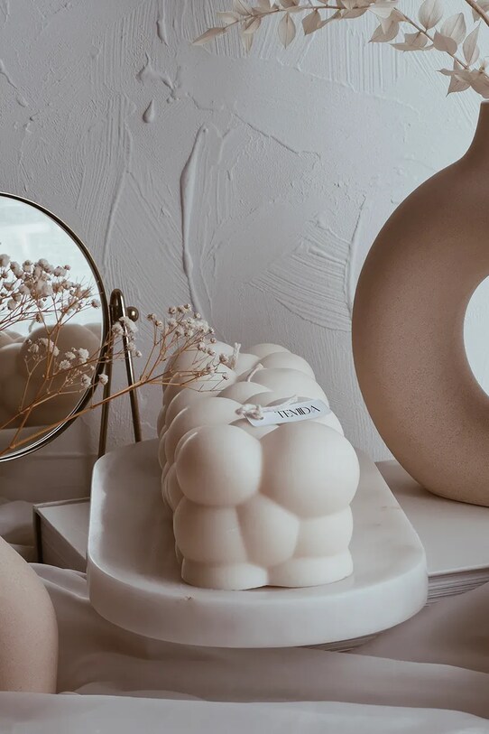 Home SPA Dekorativní svíčka Temida Cloud 1060 g 5908451651084 béžová