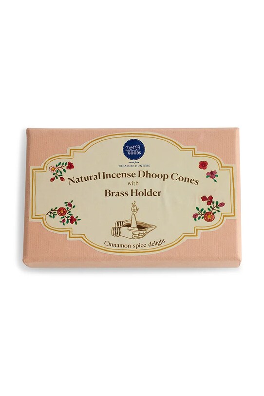 Sada držiakov na vonné tyčinky s kužeľovitými vonnými tyčinkami Doing Goods Incense Cones Giftset žltá 1.20.30.045.099.4