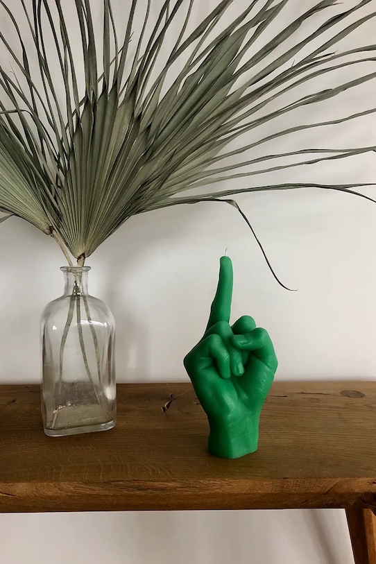 CandleHand świeca dekoracyjna F*ck you 380 g zielony fck.green