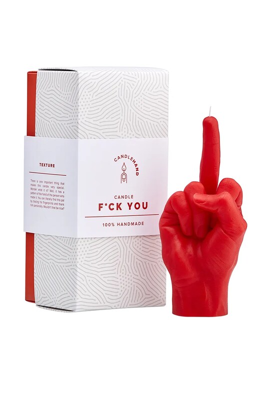Home SPA CandleHand świeca dekoracyjna F*ck you 380 g fck.red czerwony
