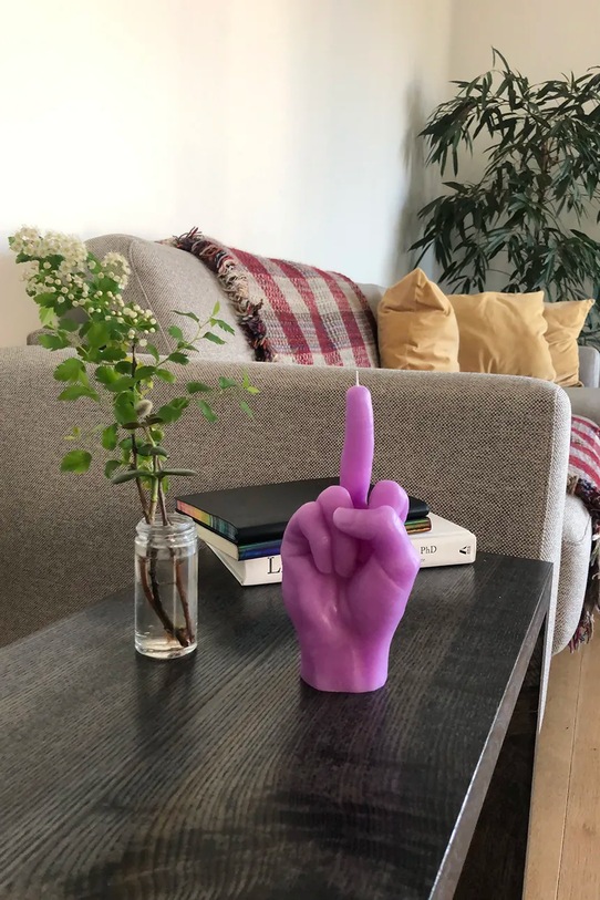 CandleHand świeca dekoracyjna F*ck you 380 g fioletowy fck.purple