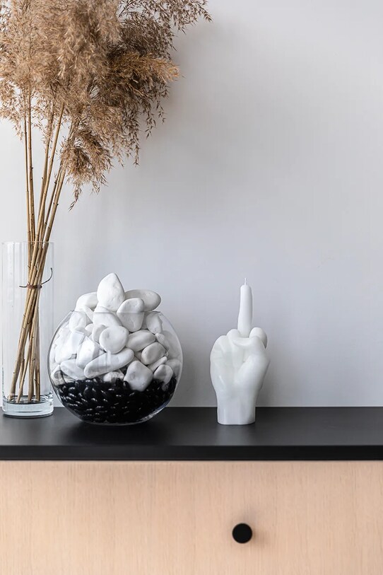 CandleHand świeca dekoracyjna F*ck you 380 g biały fck.white