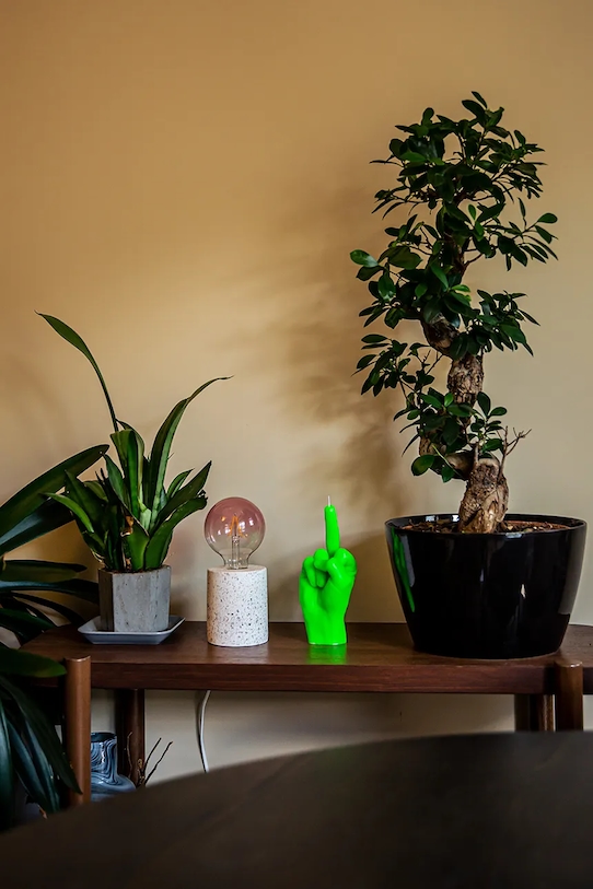 CandleHand lumânare decorativă F*ck you 380 g. fck.fl.green verde