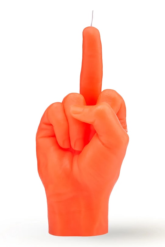CandleHand świeca dekoracyjna F*ck you 380 g pomarańczowy fck.fl.orange