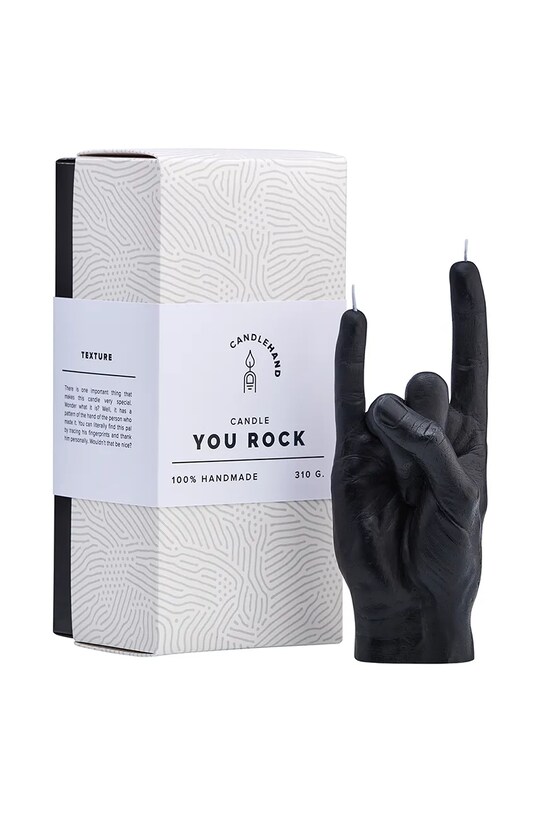 Home SPA CandleHand świeca dekoracyjna You Rock 310 g rck.black czarny