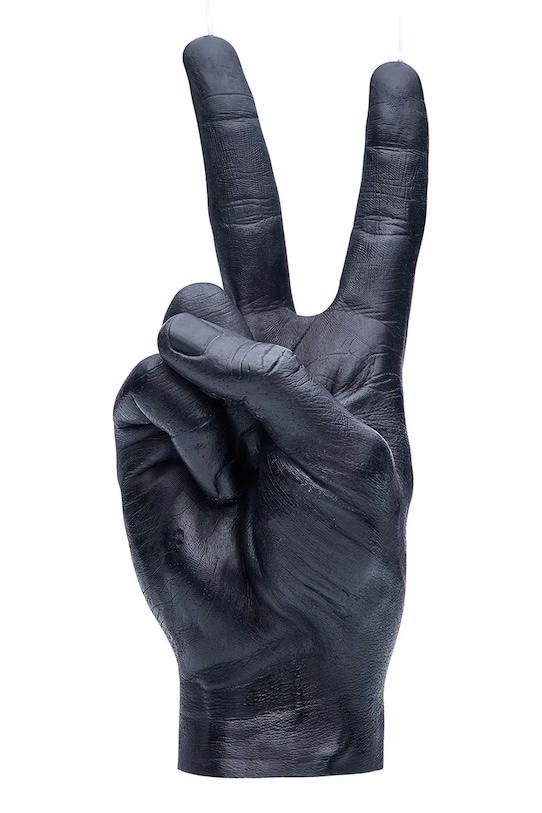 Декоративна свещ CandleHand Peace 360 g черен vic.black