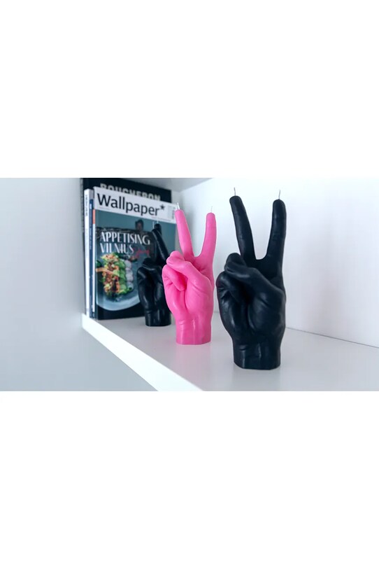 Декоративна свещ CandleHand Peace 360 g vic.black черен