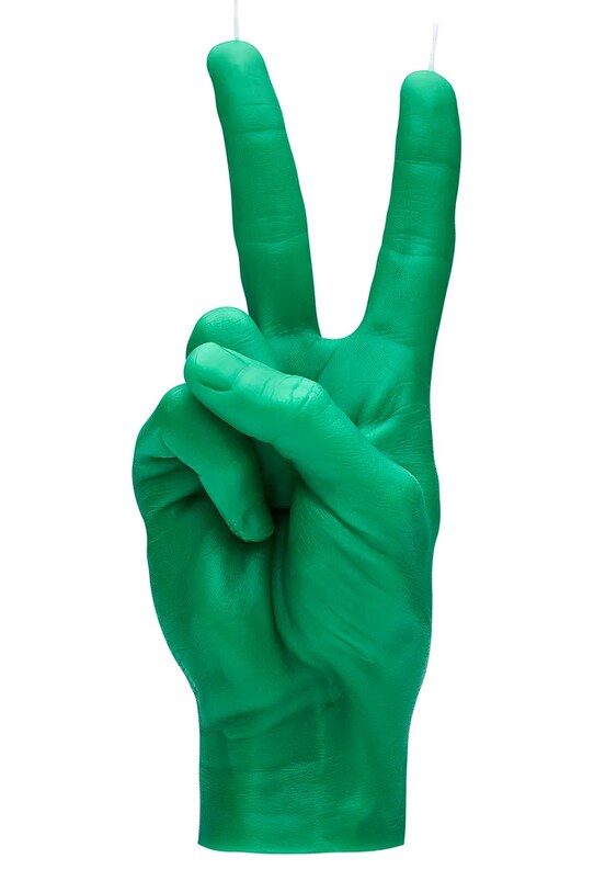 CandleHand świeca dekoracyjna Peace 360 g zielony vic.green