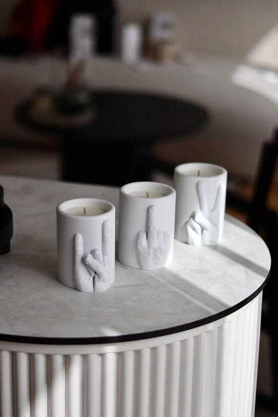 CandleHand świeca zapachowa sojowa F*ck you 260 g biały jar.fck