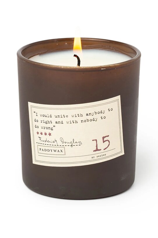 Vonná sójová svíčka Paddywax Frederick Douglass 180 g hnědá GL16EU