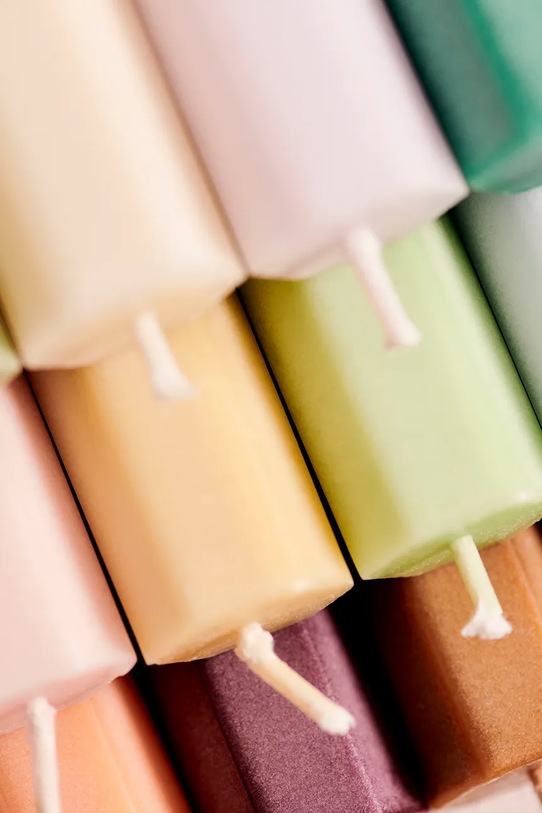 Home SPA HAY set de lumânări Hexagon Candle 2,2 x 24 cm 4-pack AE730.F444 verde