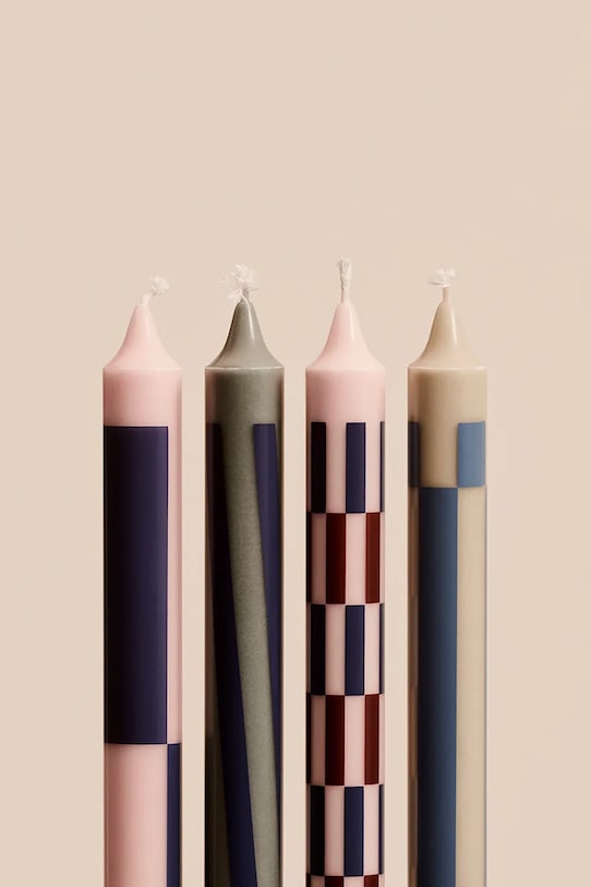 HAY zestaw świec Pattern 2,2 x 24 cm 4-pack AB361.D782 multicolor AA00