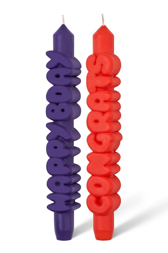 CandleHand zestaw świec B-Day Set 23 cm 2-pack multicolor tp.set.bd.2