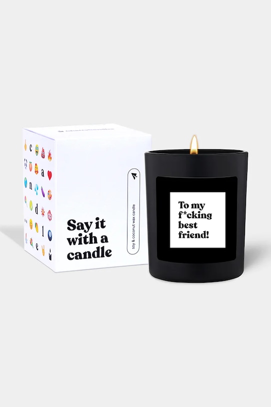 CandleHand świeca zapachowa sojowa Best F*cking Friend chat.bd.2.b.w czarny AA00