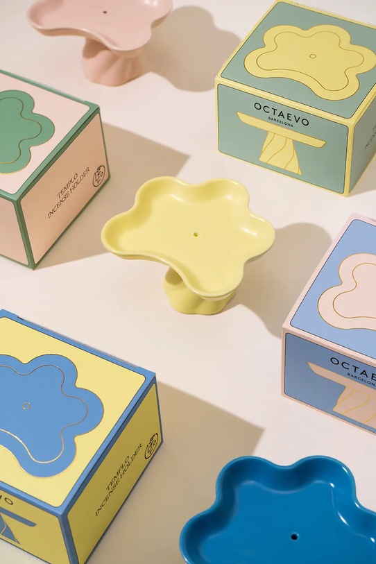 Octaevo podstawka na kadzidełko Templo 8 x 9 x 5 cm żółty OCTIHY.22