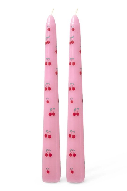 Rice świeca dekoracyjna Cherry Love 20,5 x 2,5 x 4,5 cm 2-pack różowy CDPRI.2ZCHERI