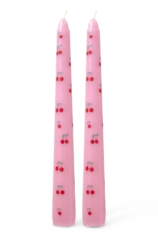 Rice świeca dekoracyjna Cherry Love 20,5 x 2,5 x 4,5 cm 2-pack różowy CDPRI.2ZCHERI