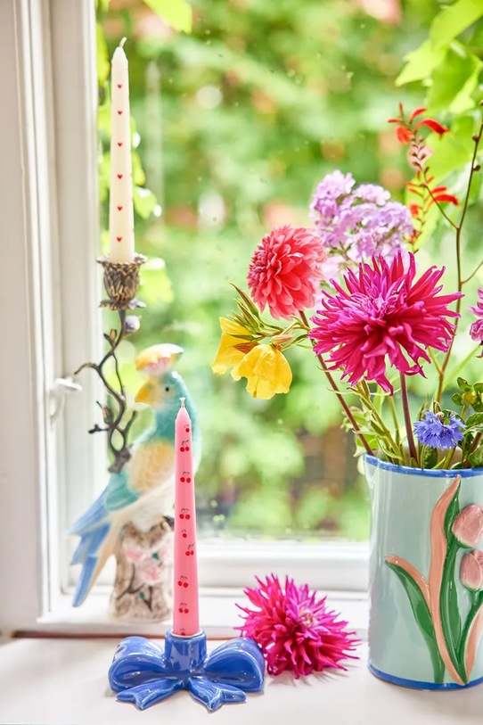 Rice świeca dekoracyjna Cherry Love 20,5 x 2,5 x 4,5 cm 2-pack CDPRI.2ZCHERI różowy AA00