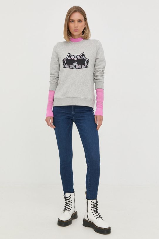 Karl Lagerfeld jeansy 225W1102 granatowy AA00