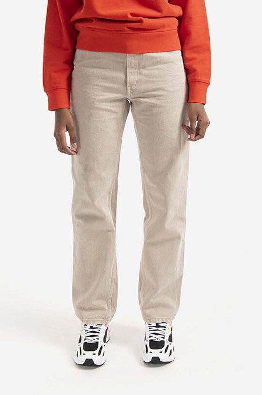 Хлопковые джинсы Wood Wood Ilo Rigid Denim Planet friendly бежевый 12211305.7051