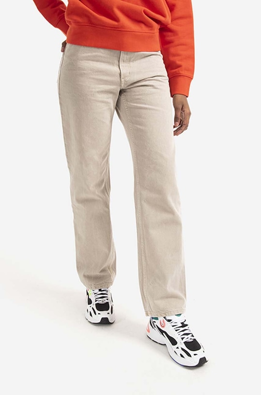 Bavlněné džíny Wood Wood Ilo Rigid Denim 12211305.7051 béžová