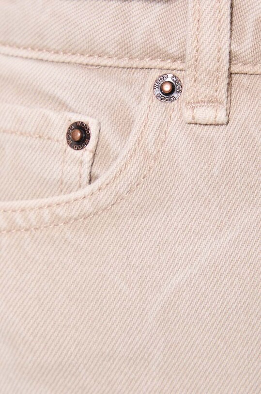 Wood Wood jeansy bawełniane Ilo Rigid Denim 12211305.7051 beżowy