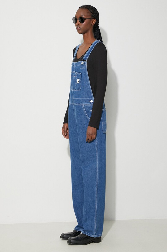 Odzież Carhartt WIP ogrodniczki jeansowe I031250 granatowy