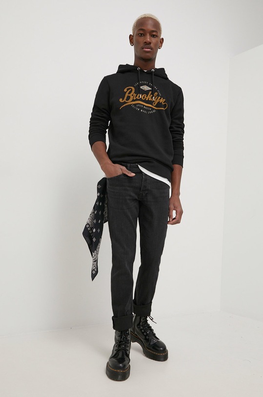 Jack & Jones jeansy 12190854.BlackDenim czarny AA00