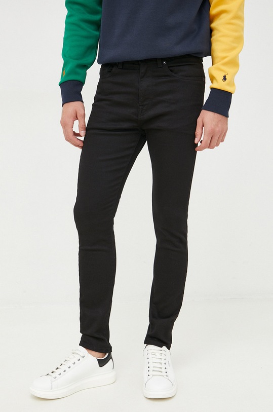 Selected Homme jeansy czarny 16086554.BlackDenim