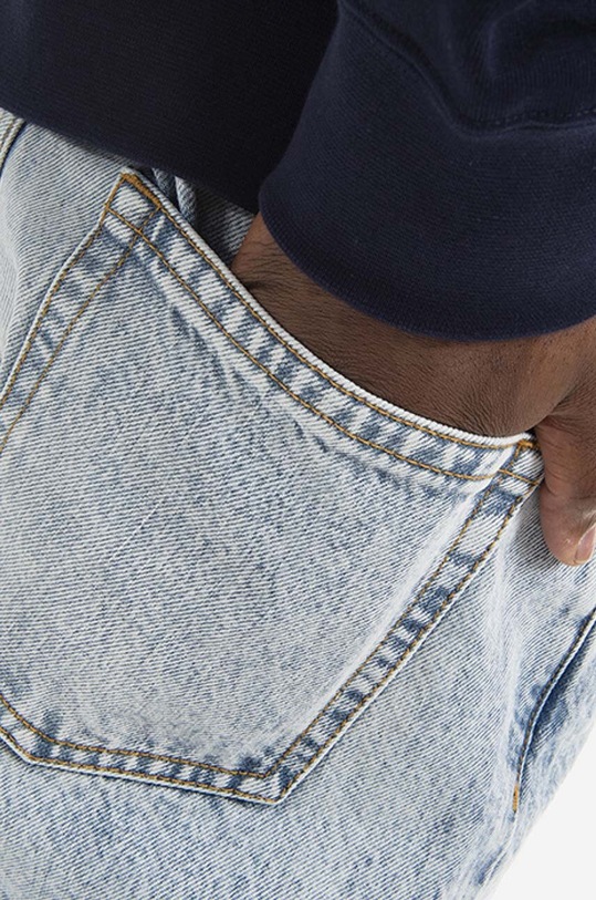 Wood Wood jeans din bumbac Sol Rigid Denim Slim Fit albastru 12215802.7051