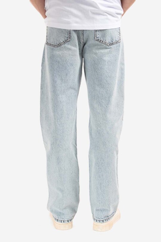 Abbigliamento Wood Wood jeans in cotone Al Rigid Denim Straight Fit 12225804.7051 blu