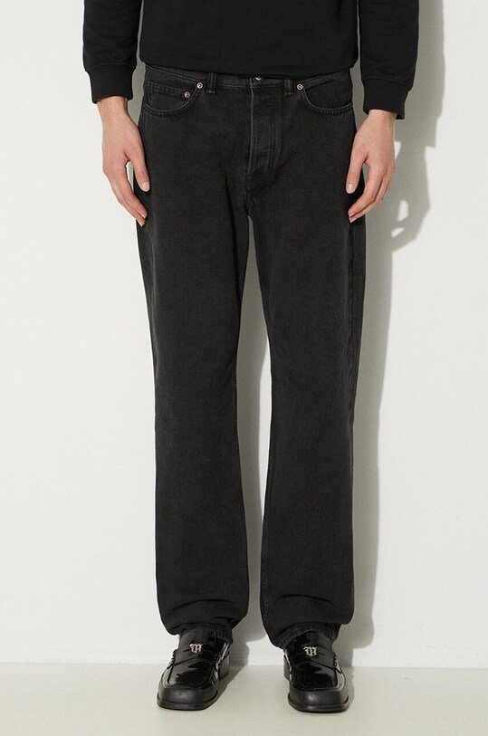 Wood Wood cotton jeans Sol Rigid Denim Slim Fit black 12235803.7051