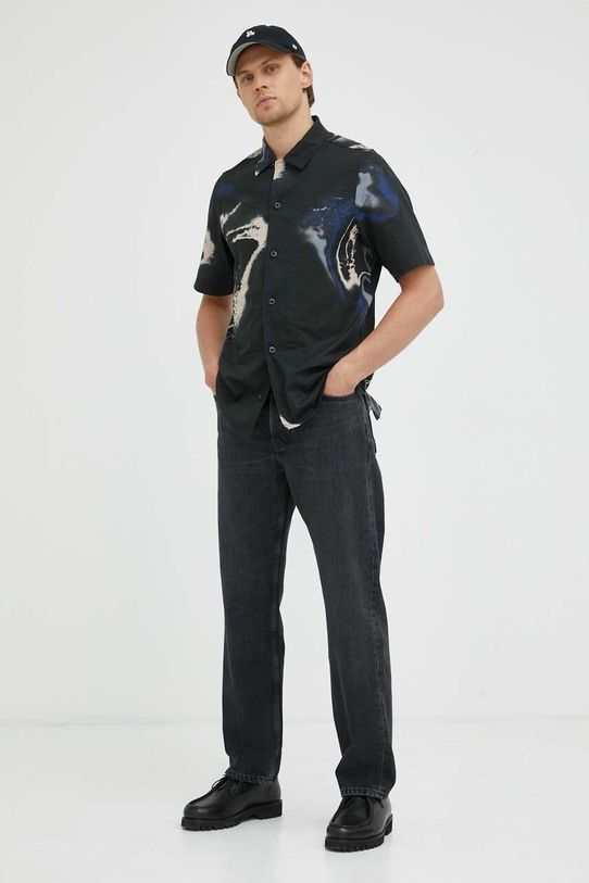 Βαμβακερό τζιν Samsoe Samsoe M22400072 μαύρο AA00